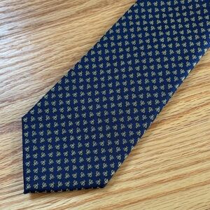 Banana Republic Blue and Gold Men's Tie
